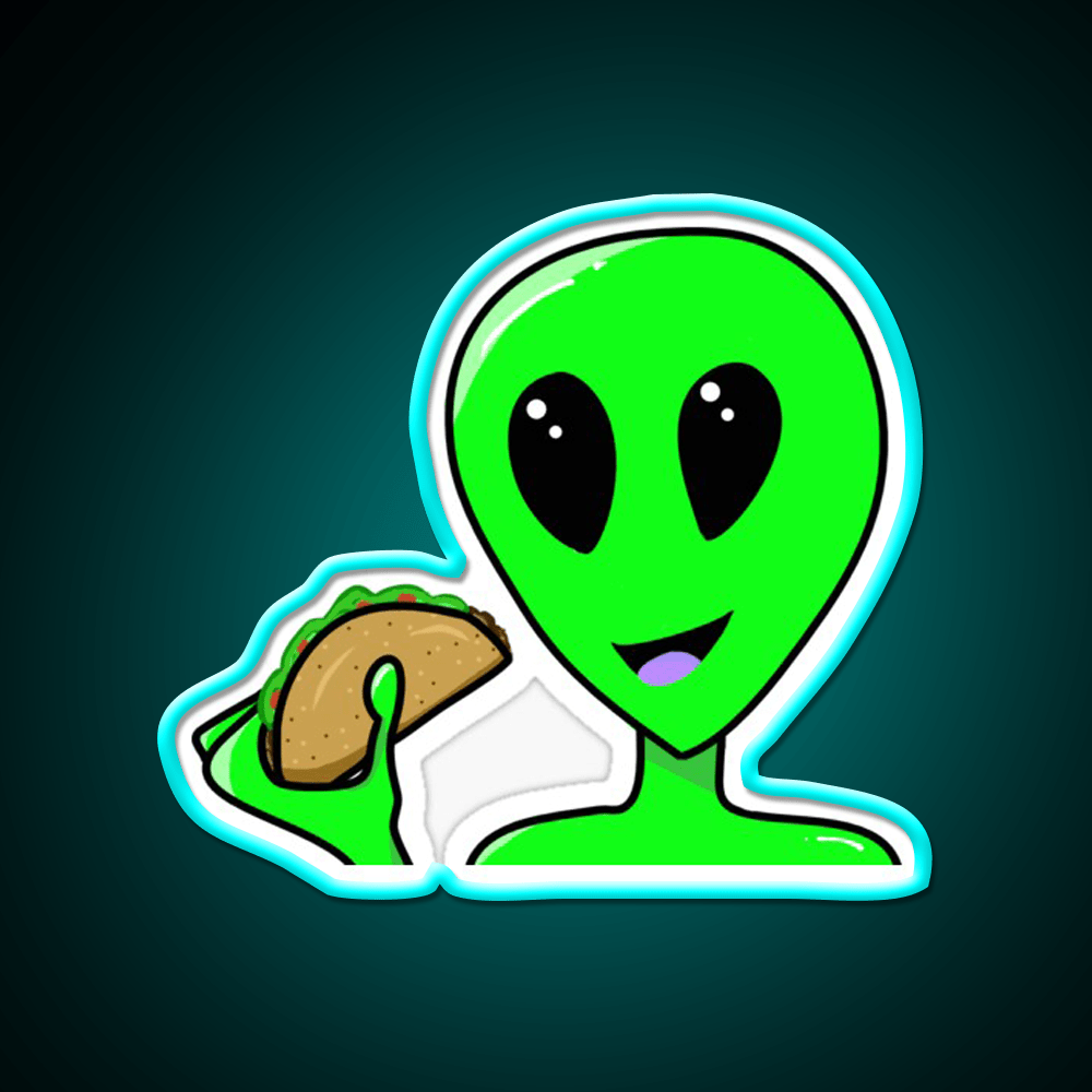 Taco Alien Taco Led Neon Sign Mexican Food Sign Rgb Color - Shineneon