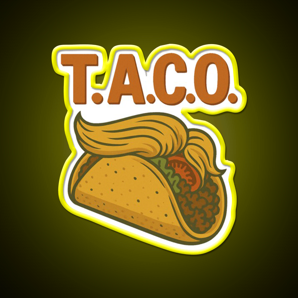 Taco Anti Trump Taco Led Neon Sign Mexican Food Sign Rgb Color - Custom LED neon sign front view