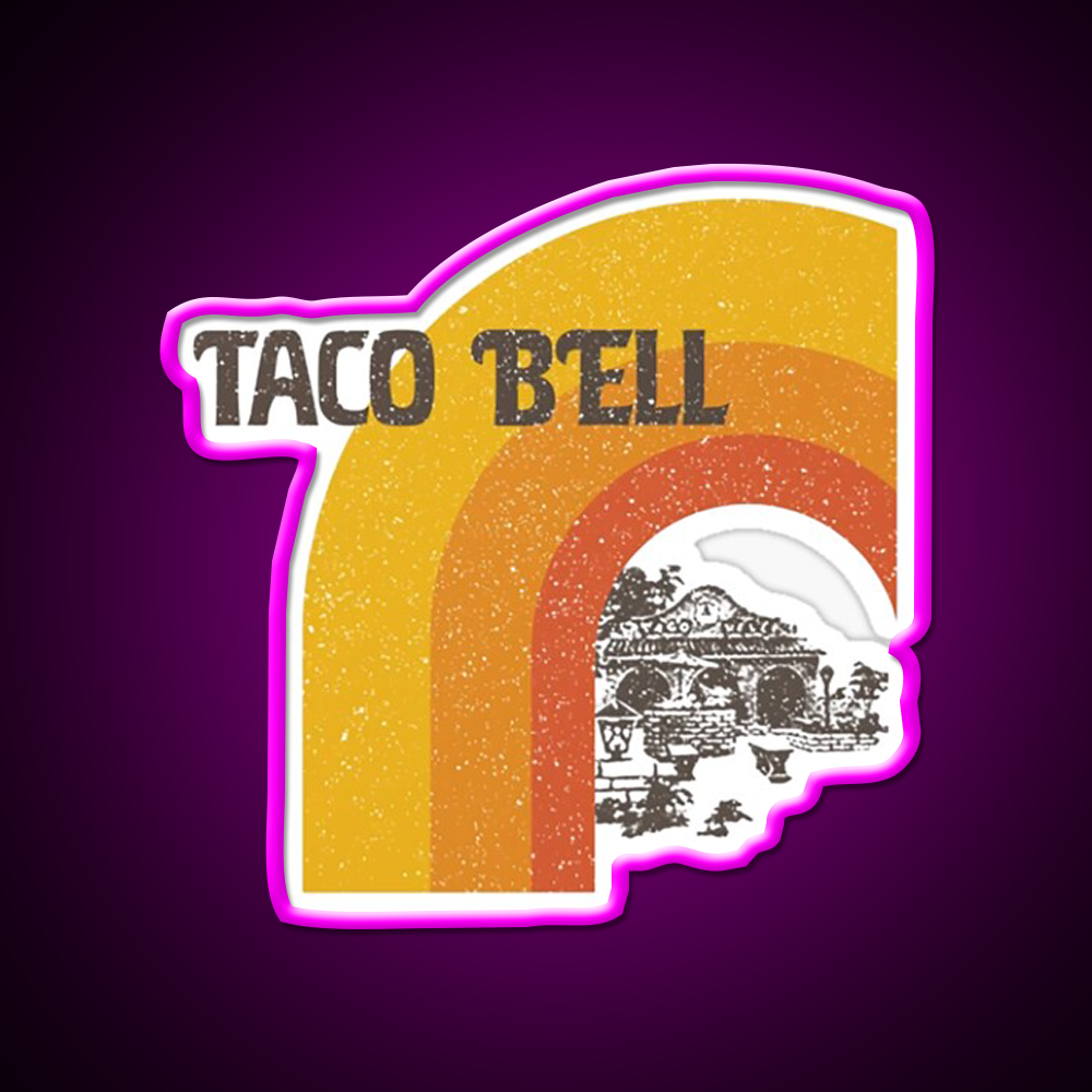 Taco Bell Fast Food Led Neon Sign For Burger Place Wall Art Rgb Color