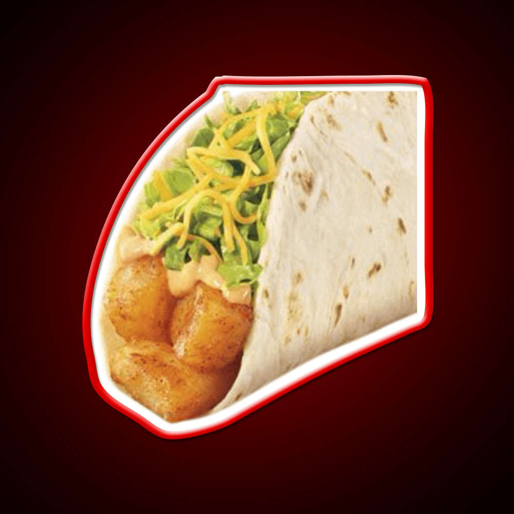Taco Bell Potato Taco Fast Food Led Neon Sign For Burger Place Rgb Color - Shineneon