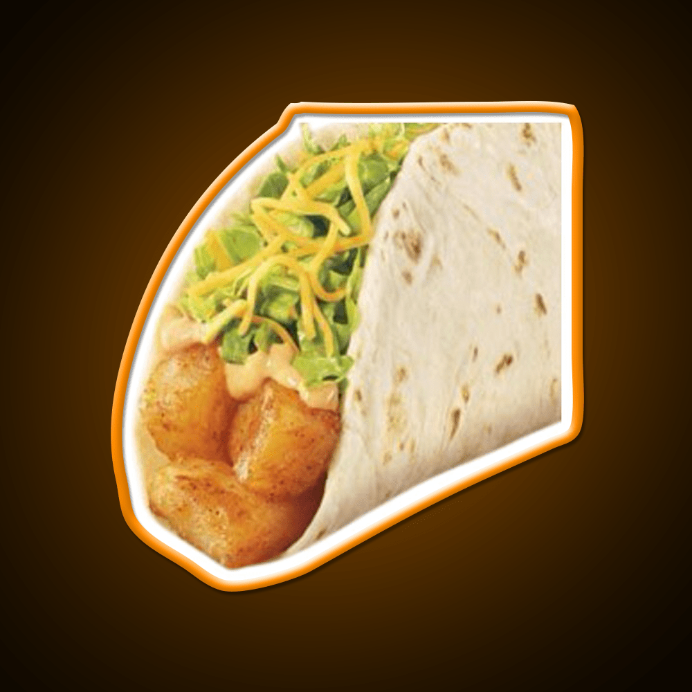 Taco Bell Potato Taco Fast Food Led Neon Sign For Burger Place Rgb Color - Shineneon