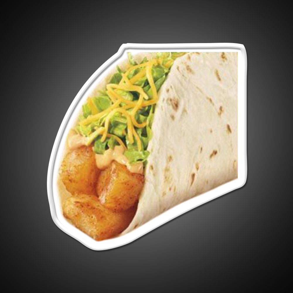 Taco Bell Potato Taco Fast Food Led Neon Sign For Burger Place Rgb Color