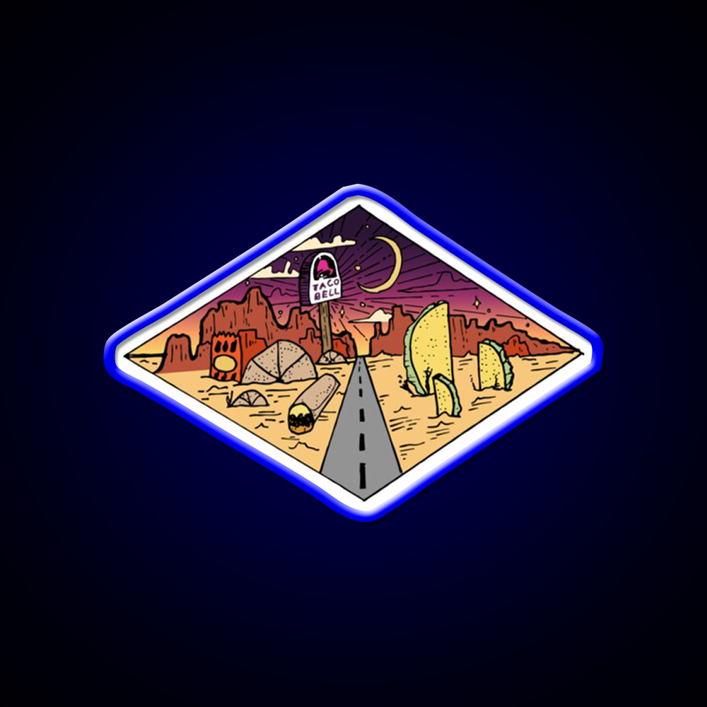 Taco Bell Scenery Fast Food Led Neon Sign For Burger Place Rgb Color