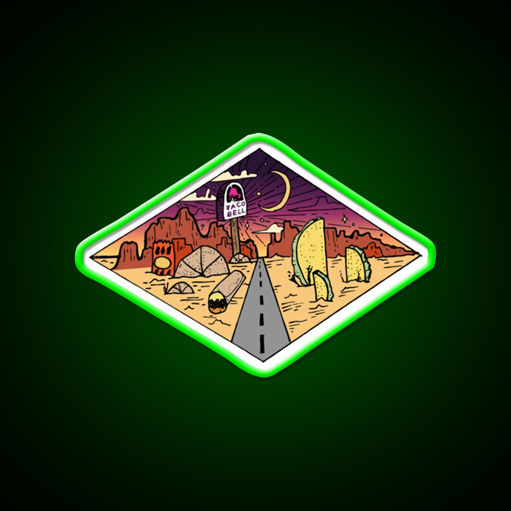 Taco Bell Scenery Fast Food Led Neon Sign For Burger Place Rgb Color