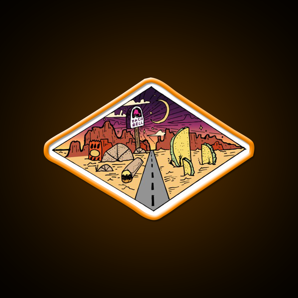 Taco Bell Scenery Fast Food Led Neon Sign For Burger Place Rgb Color