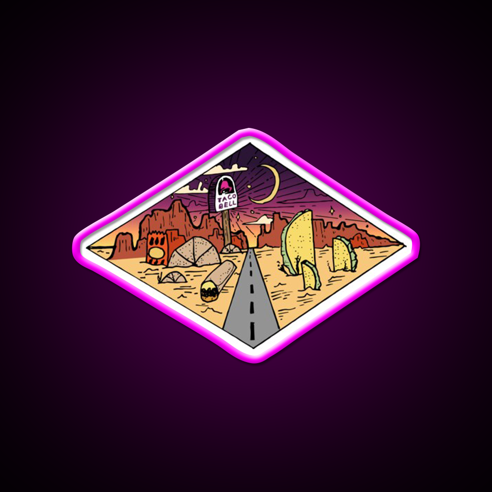 Taco Bell Scenery Fast Food Led Neon Sign For Burger Place Rgb Color