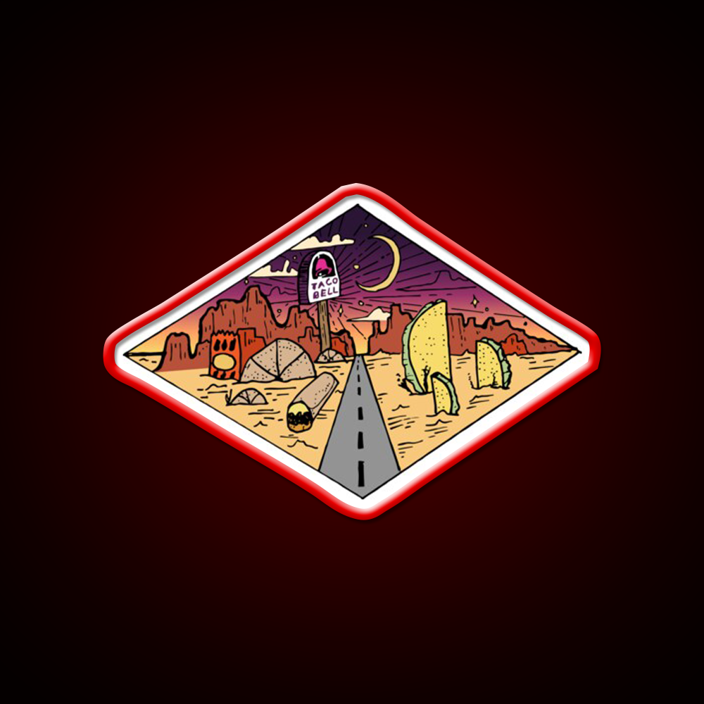 Taco Bell Scenery Fast Food Led Neon Sign For Burger Place Rgb Color