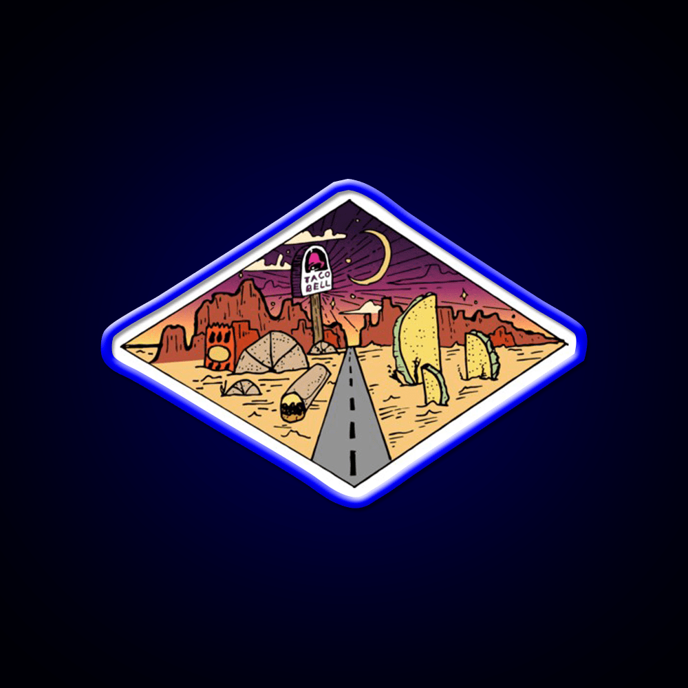 Taco Bell Scenery Fast Food Led Neon Sign For Burger Place Rgb Color - Shineneon