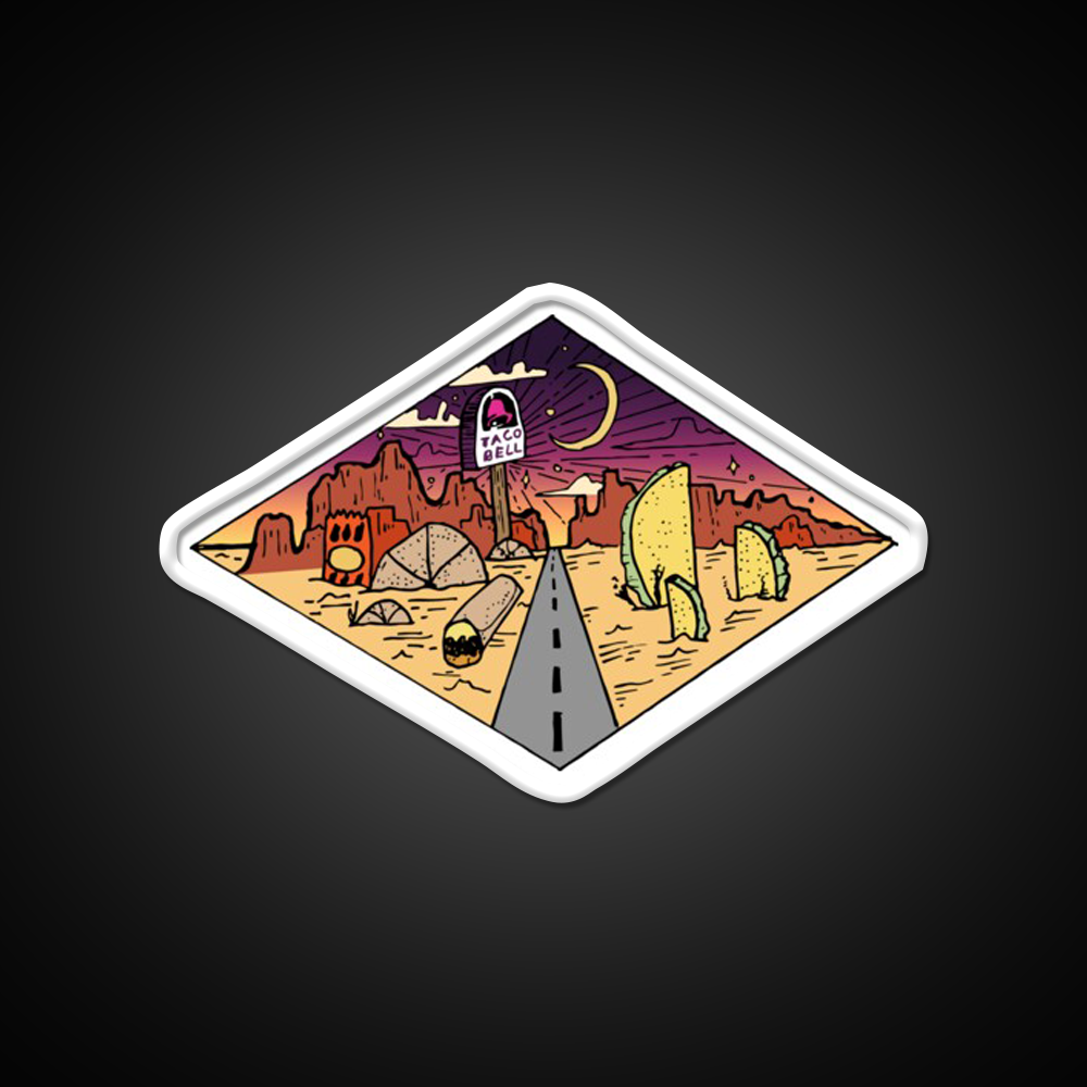 Taco Bell Scenery Fast Food Led Neon Sign For Burger Place Rgb Color