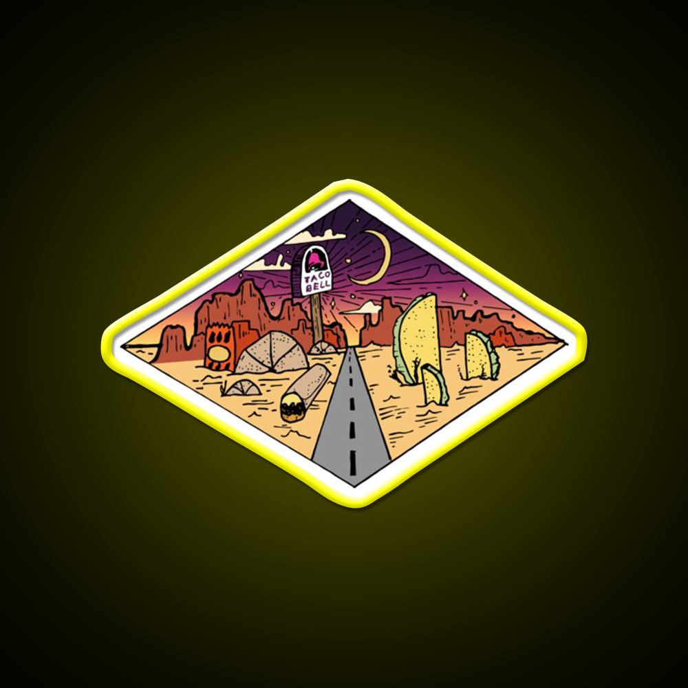 Taco Bell Scenery Fast Food Led Neon Sign For Burger Place Rgb Color