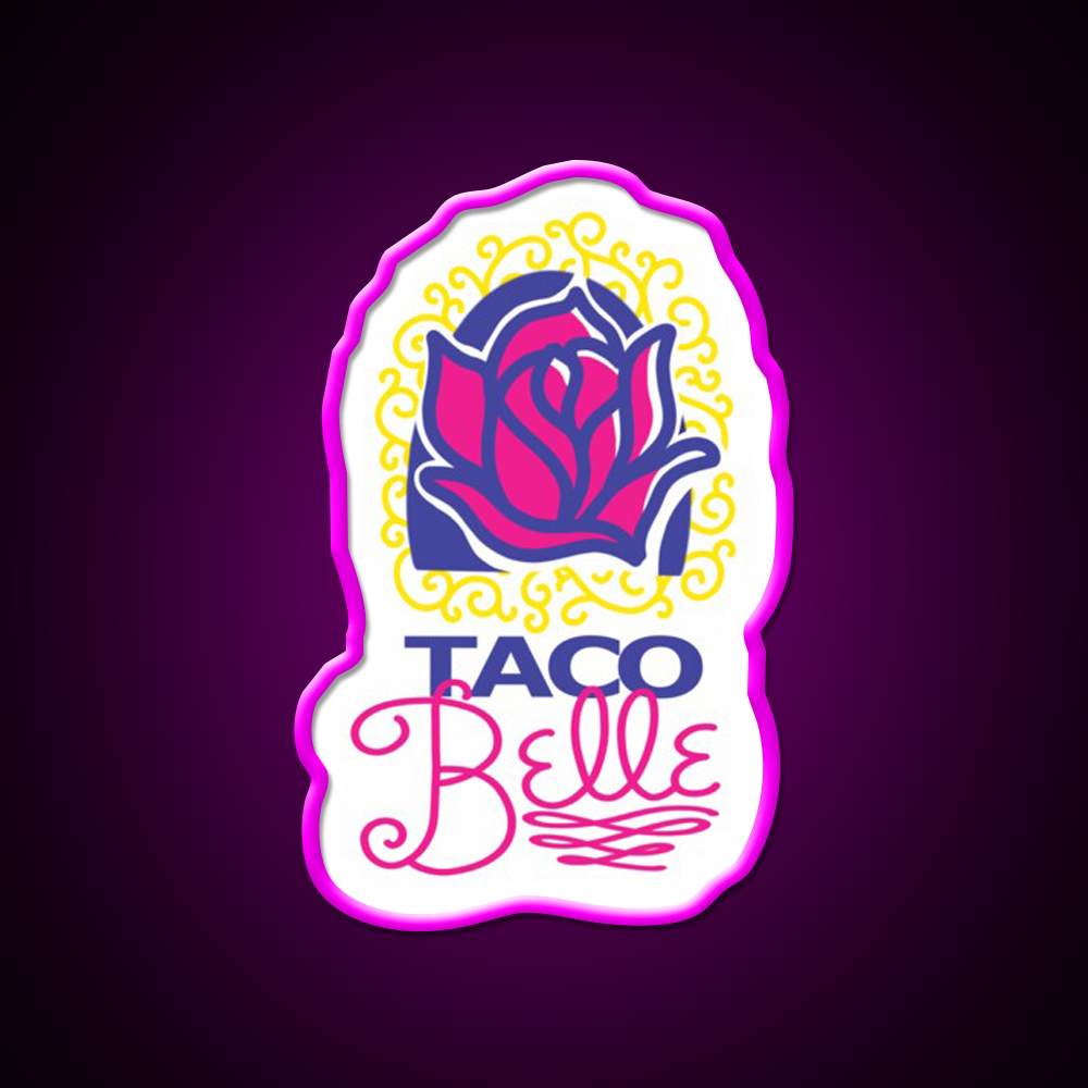 Taco Belle Fast Food Led Neon Sign For Burger Place Rgb Color