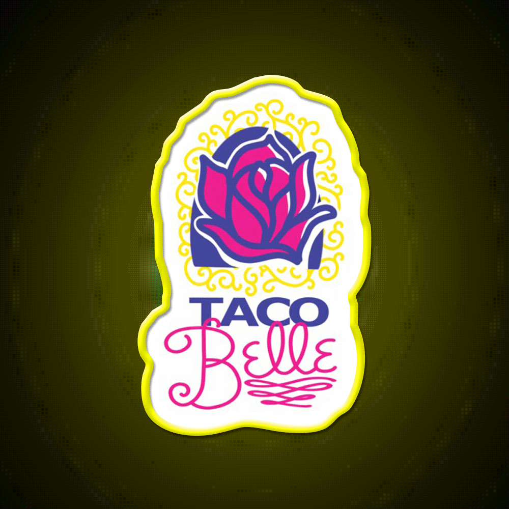 Taco Belle Fast Food Led Neon Sign For Burger Place Rgb Color
