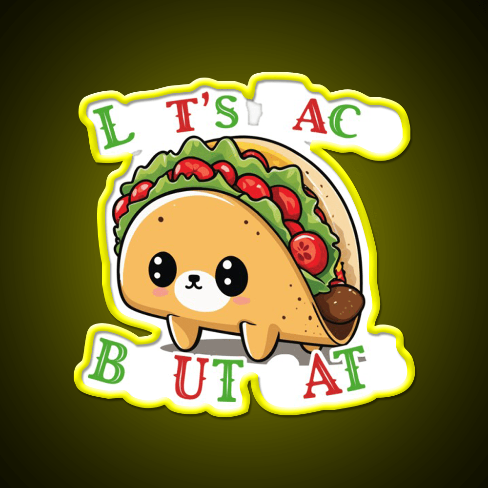 Taco Cat Saying Cinco De Mayo Fiesta Taco Led Neon Sign Rgb Color - Shineneon
