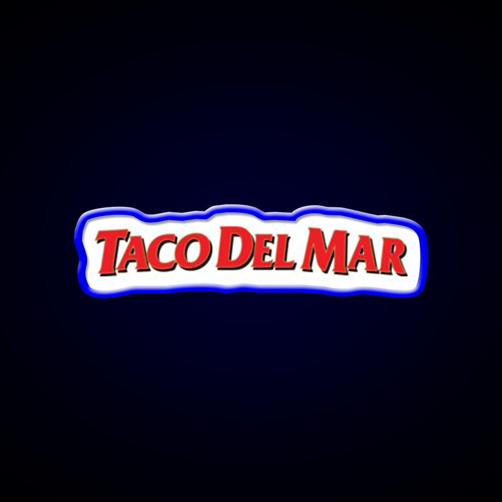 Taco Del Mar Mexican Resto Fast Food Led Neon Sign For Burger Place Rgb Color