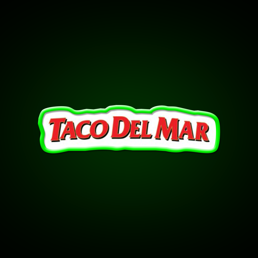 Taco Del Mar Mexican Resto Fast Food Led Neon Sign For Burger Place Rgb Color