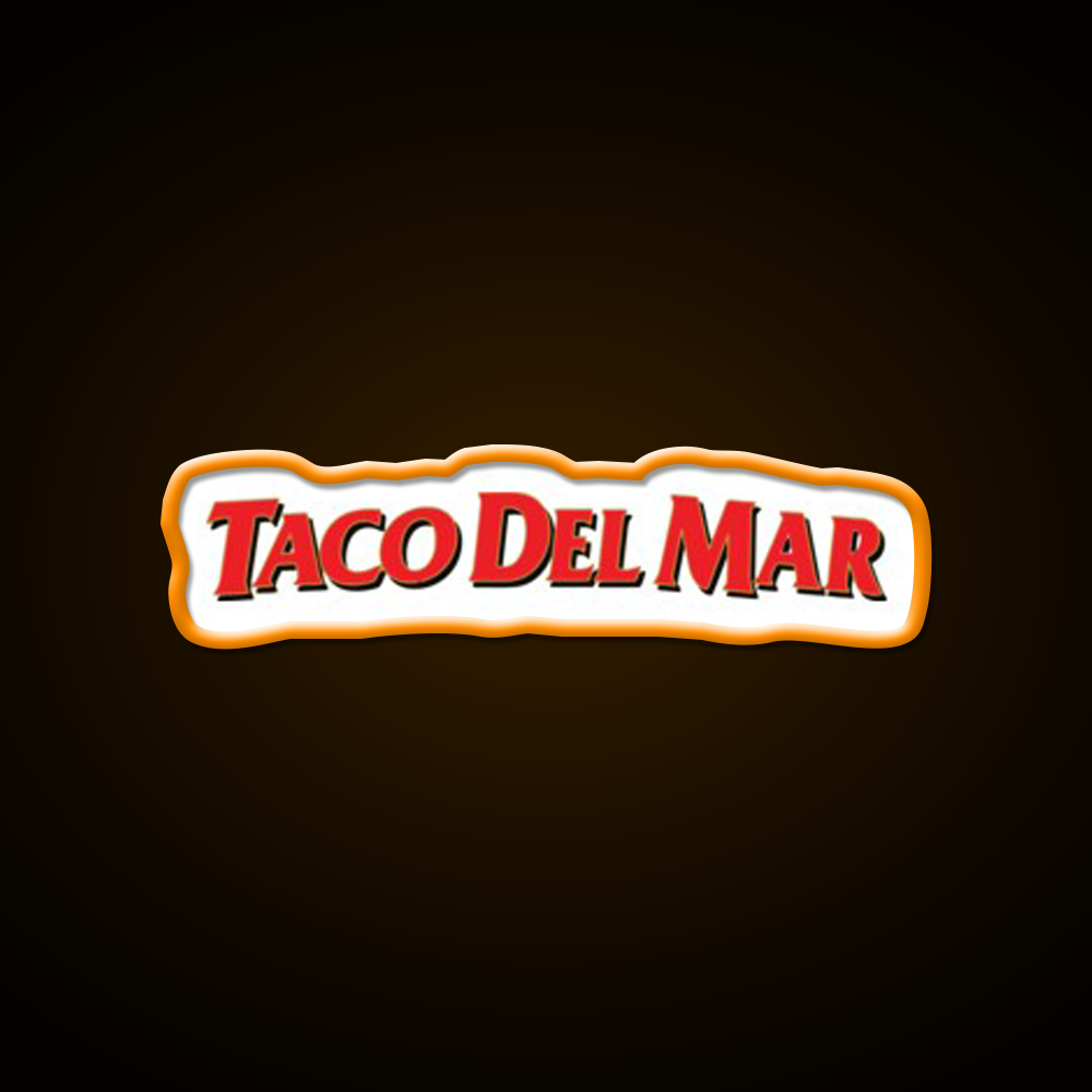 Taco Del Mar Mexican Resto Fast Food Led Neon Sign For Burger Place Rgb Color