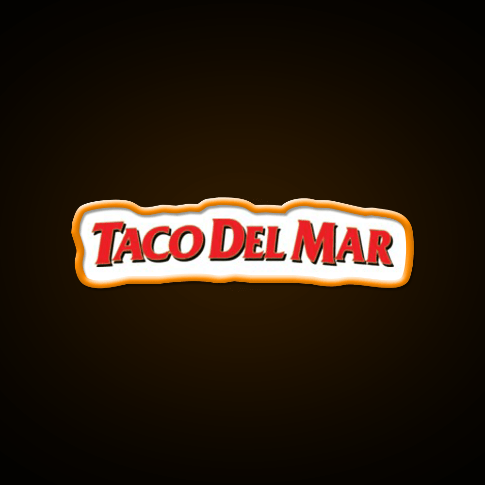 Taco Del Mar Mexican Resto Fast Food Led Neon Sign For Burger Place Rgb Color - Shineneon