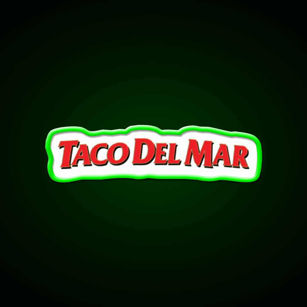 Taco Del Mar Mexican Resto Fast Food Led Neon Sign For Burger Place Rgb Color - Shineneon