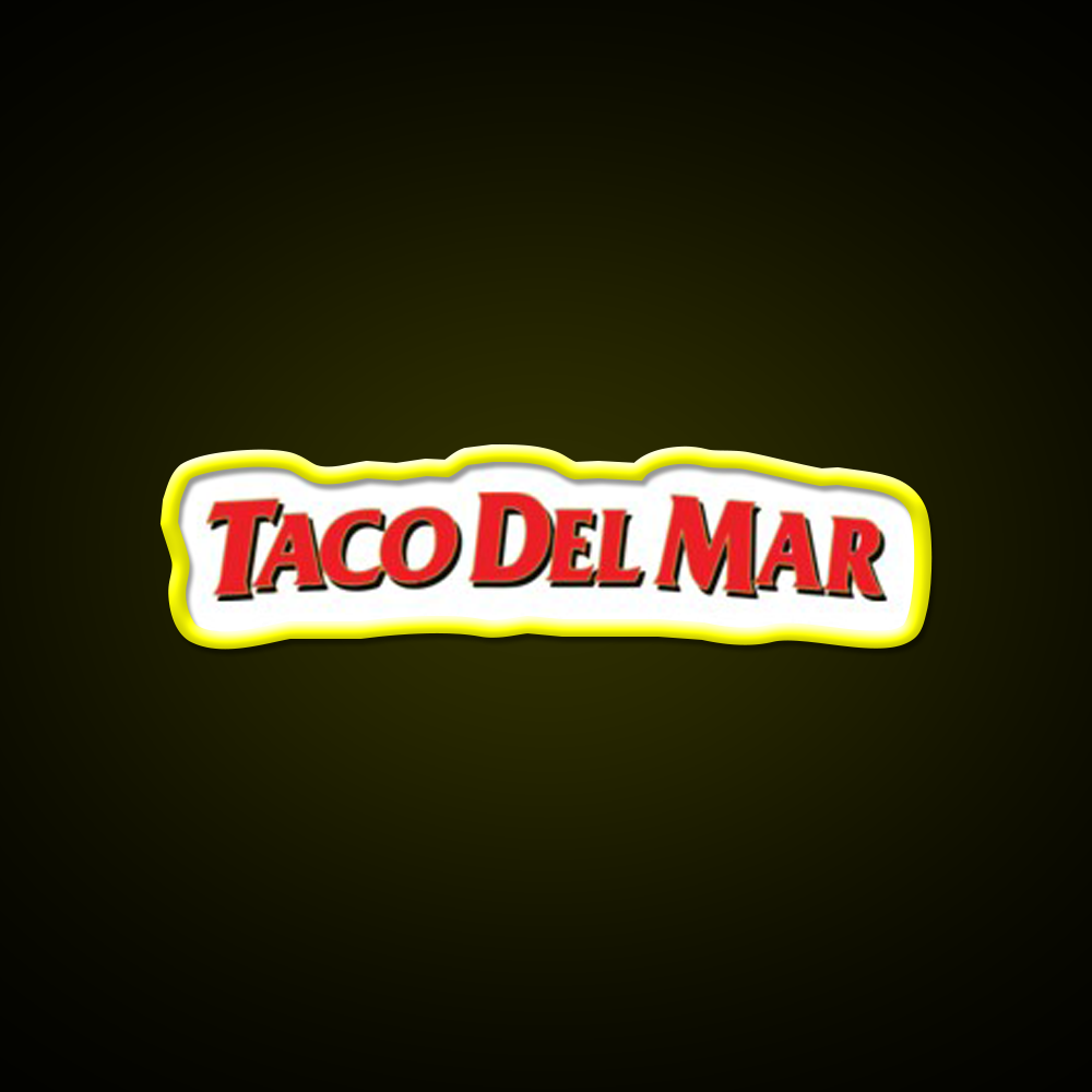 Taco Del Mar Mexican Resto Fast Food Led Neon Sign For Burger Place Rgb Color