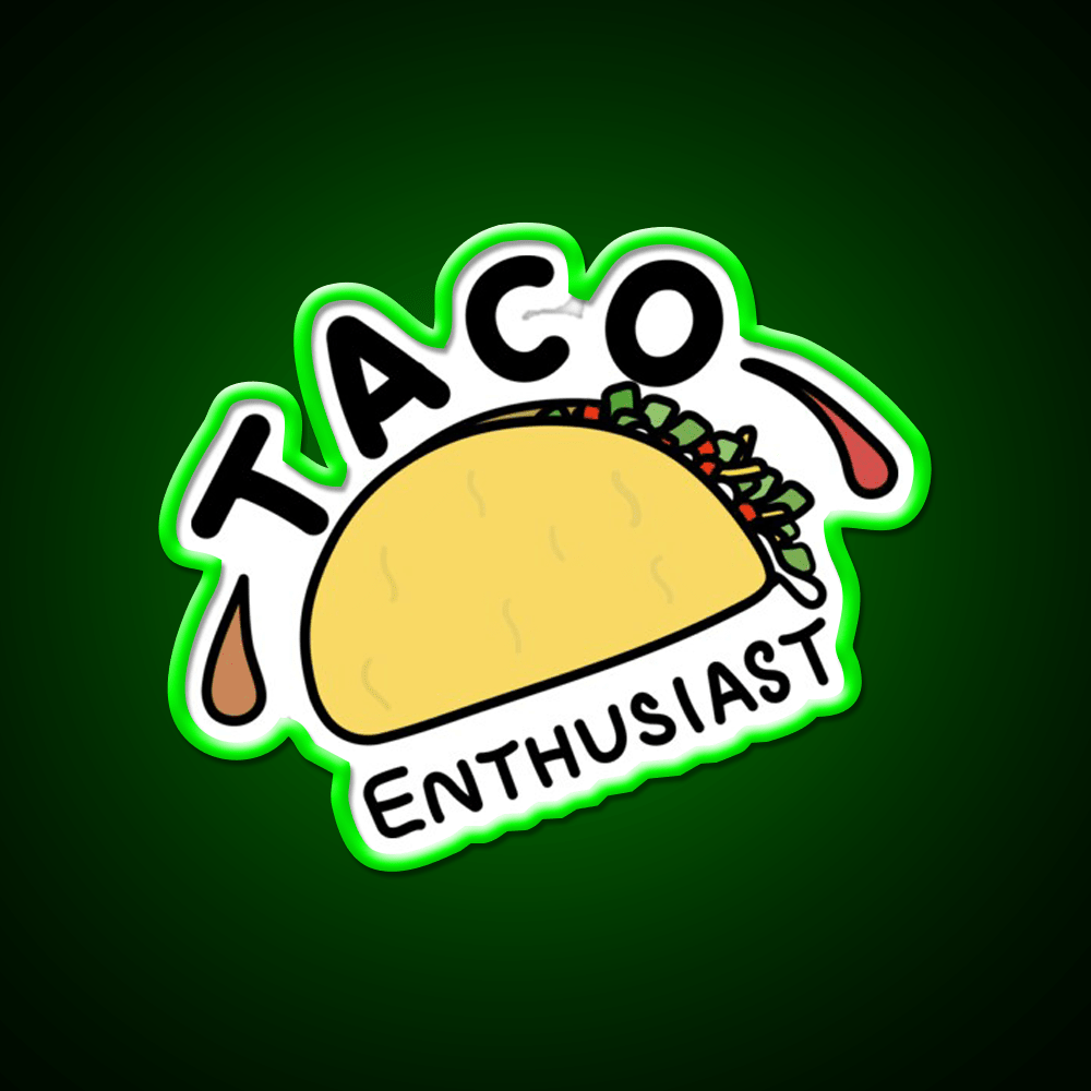 Taco Enthusiast Tasty Hard Shell Taco Art Taco Led Neon Sign Rgb Color - Shineneon