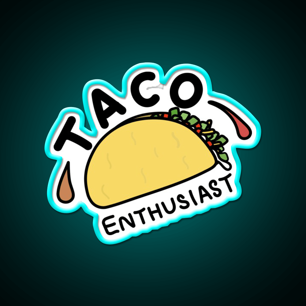 Taco Enthusiast Tasty Hard Shell Taco Art Taco Led Neon Sign Rgb Color - Shineneon