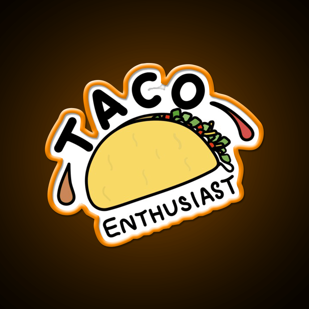 Taco Enthusiast Tasty Hard Shell Taco Art Taco Led Neon Sign Rgb Color - Shineneon