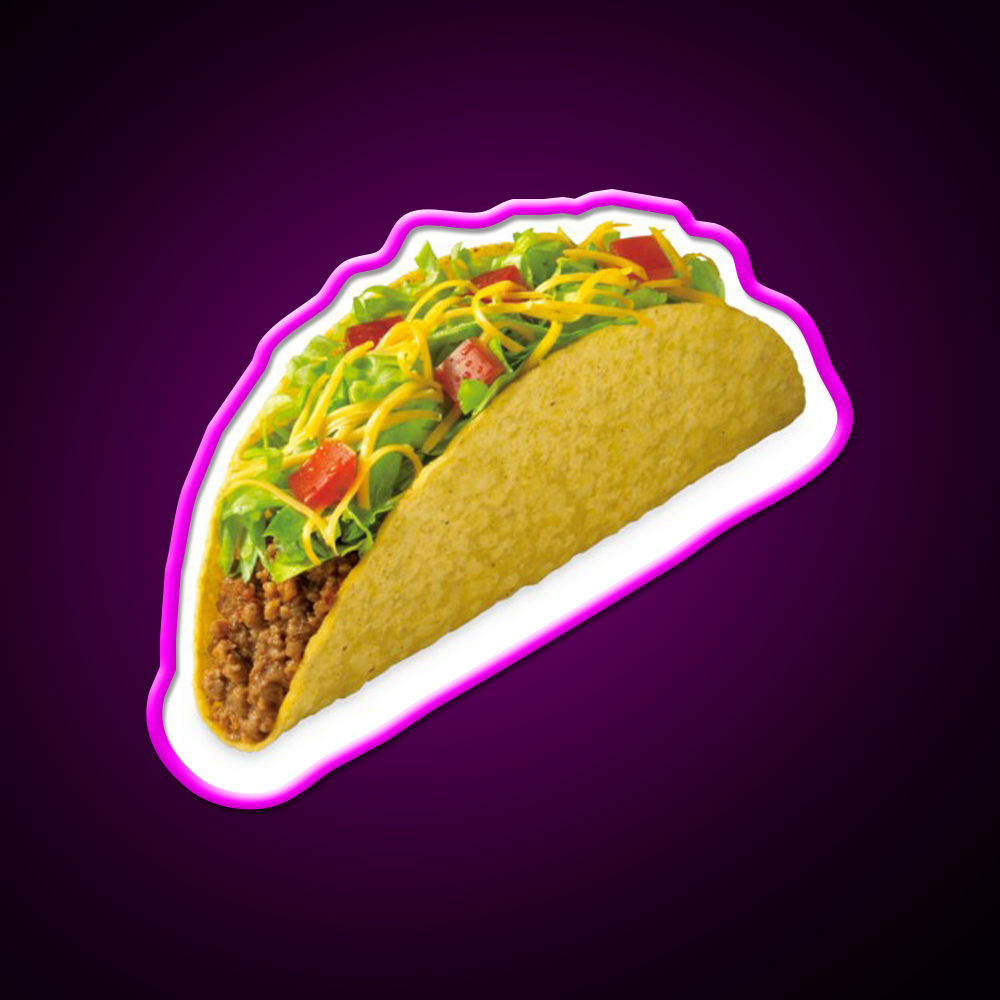 Taco Fast Food Led Neon Sign For Burger Place Rgb Color