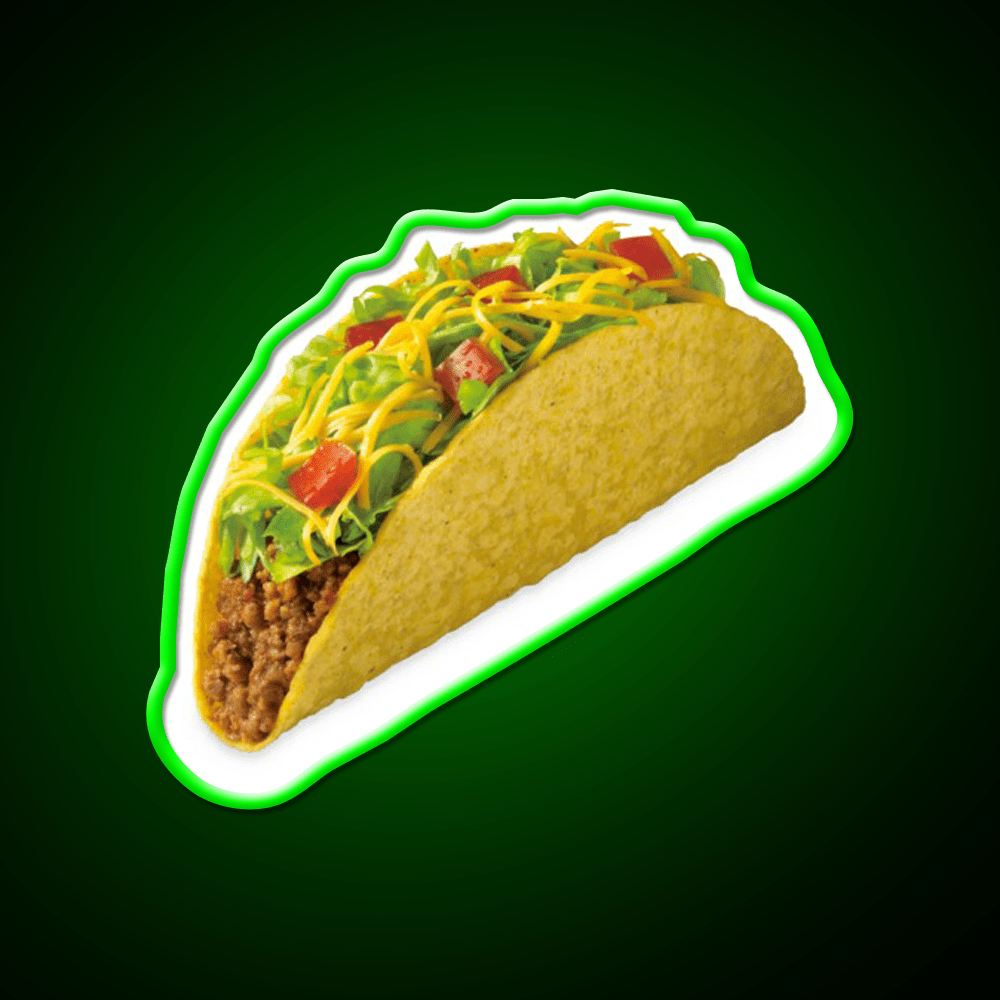 Taco Fast Food Led Neon Sign For Burger Place Rgb Color - Shineneon