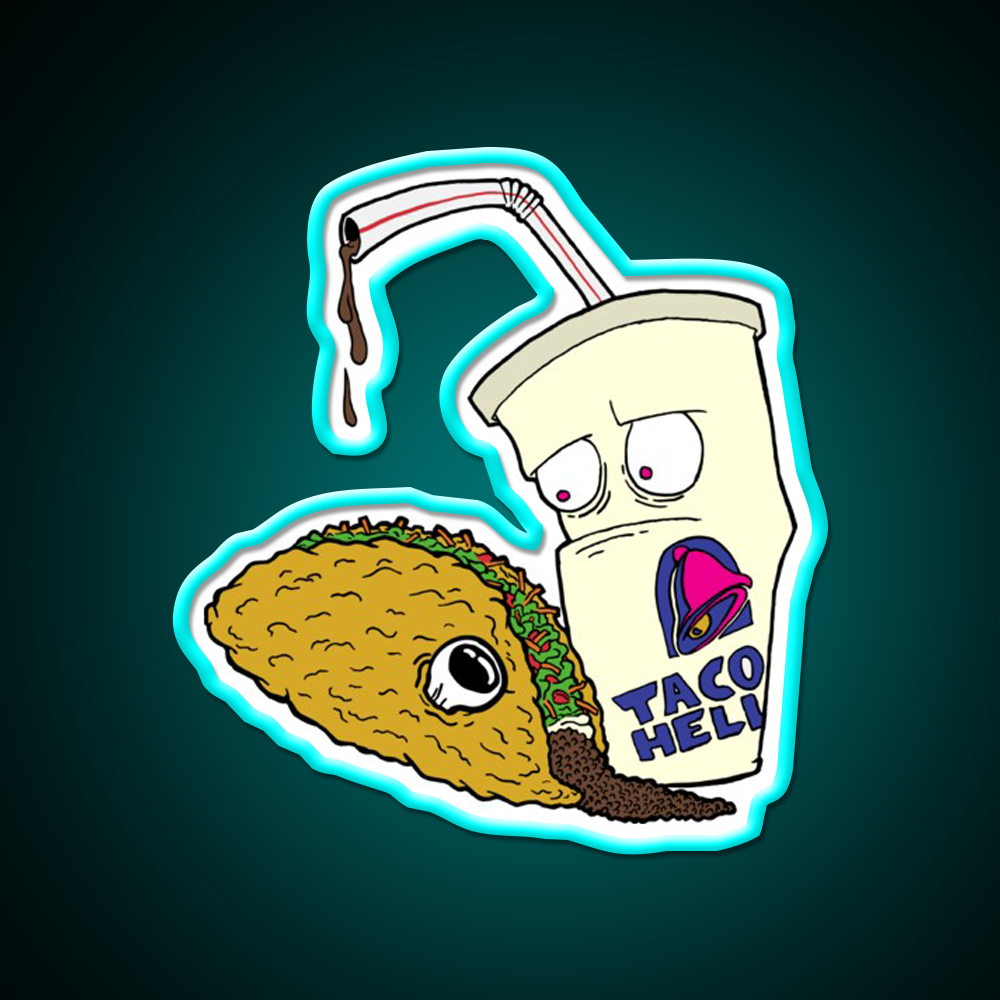 Taco Hell Fast Food Led Neon Sign For Burger Place Rgb Color