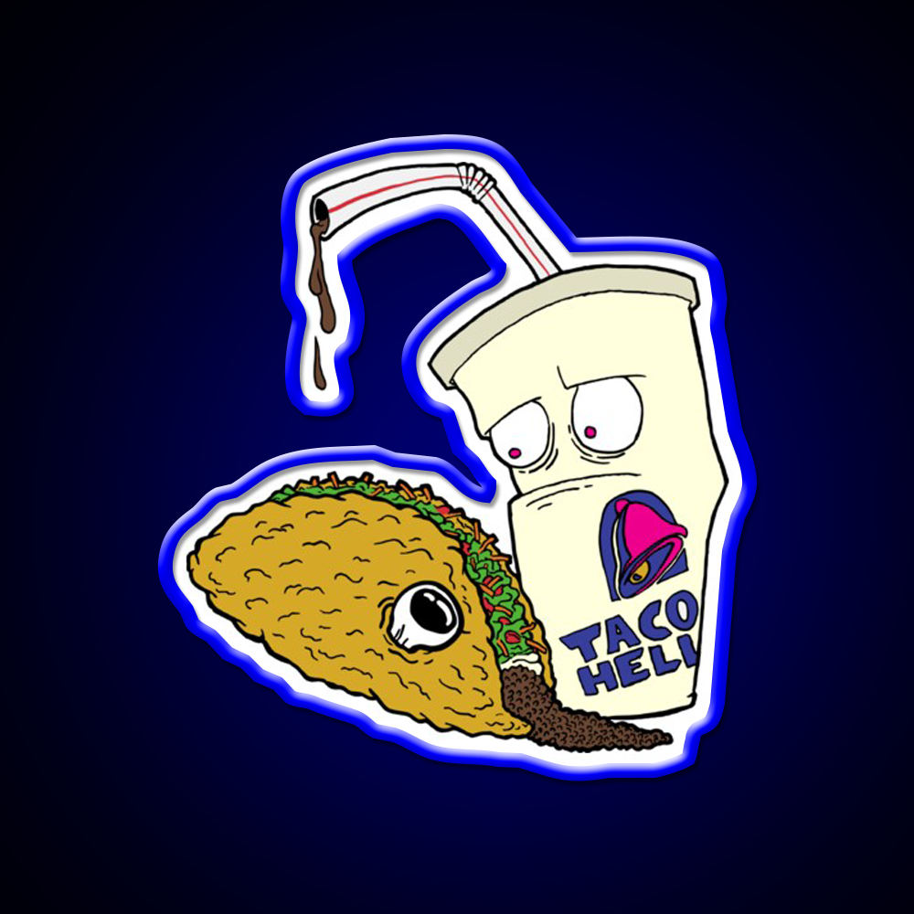 Taco Hell Fast Food Led Neon Sign For Burger Place Rgb Color