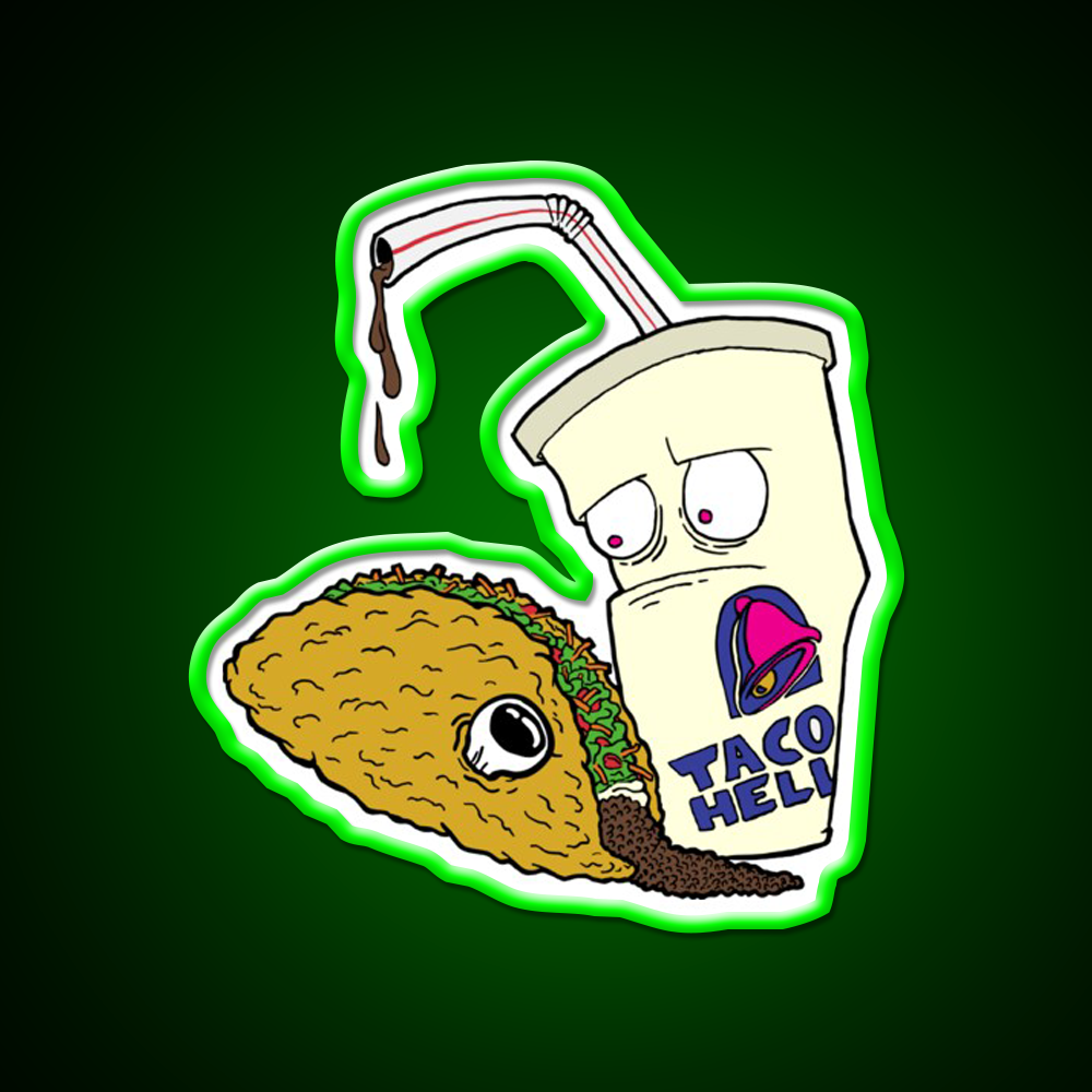 Taco Hell Fast Food Led Neon Sign For Burger Place Rgb Color