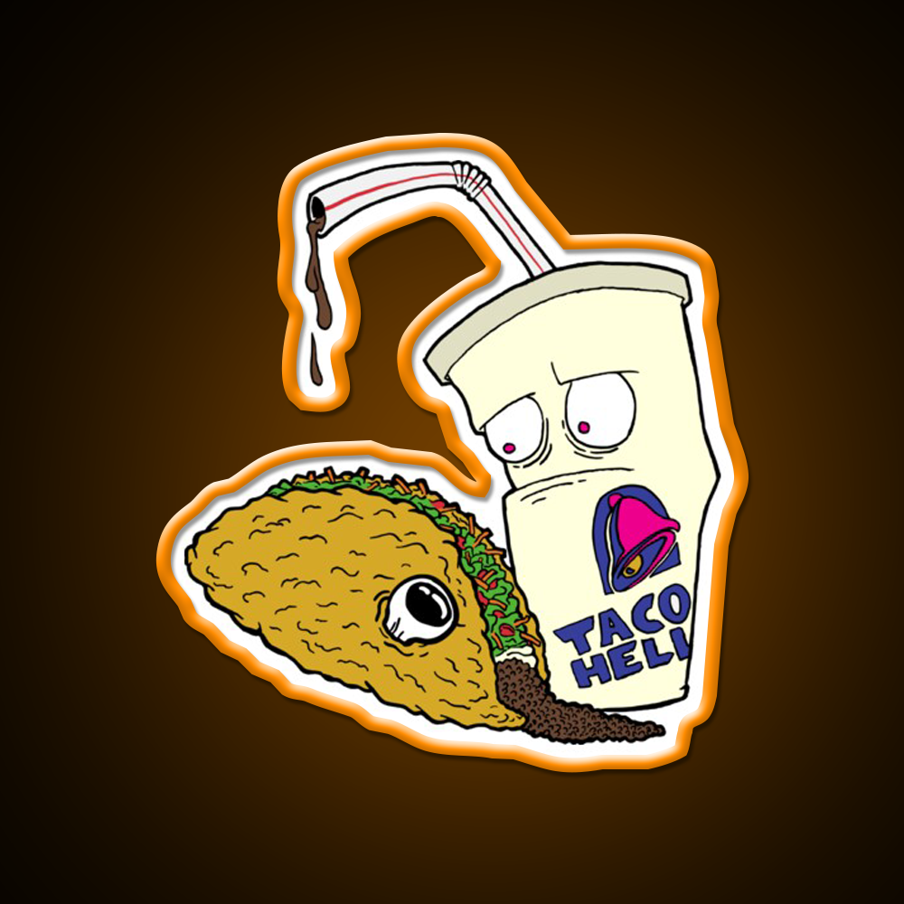 Taco Hell Fast Food Led Neon Sign For Burger Place Rgb Color