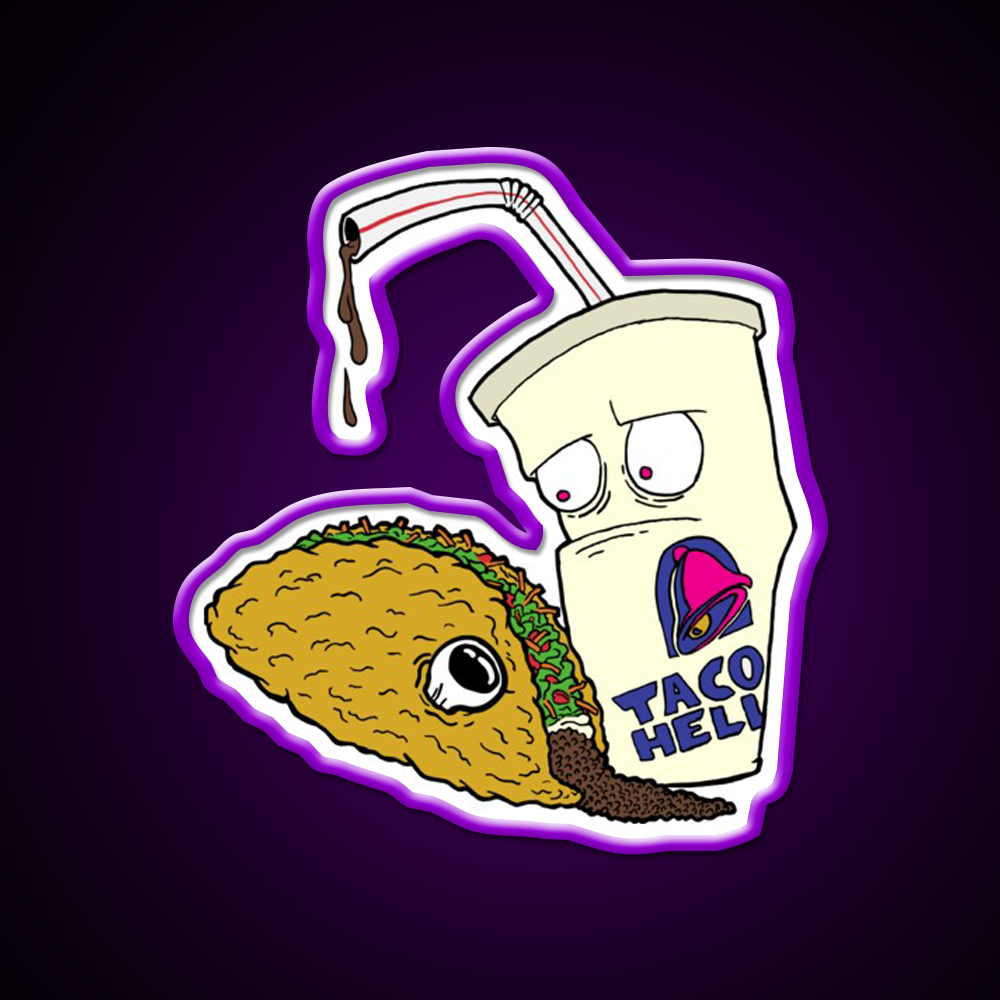 Taco Hell Fast Food Led Neon Sign For Burger Place Rgb Color