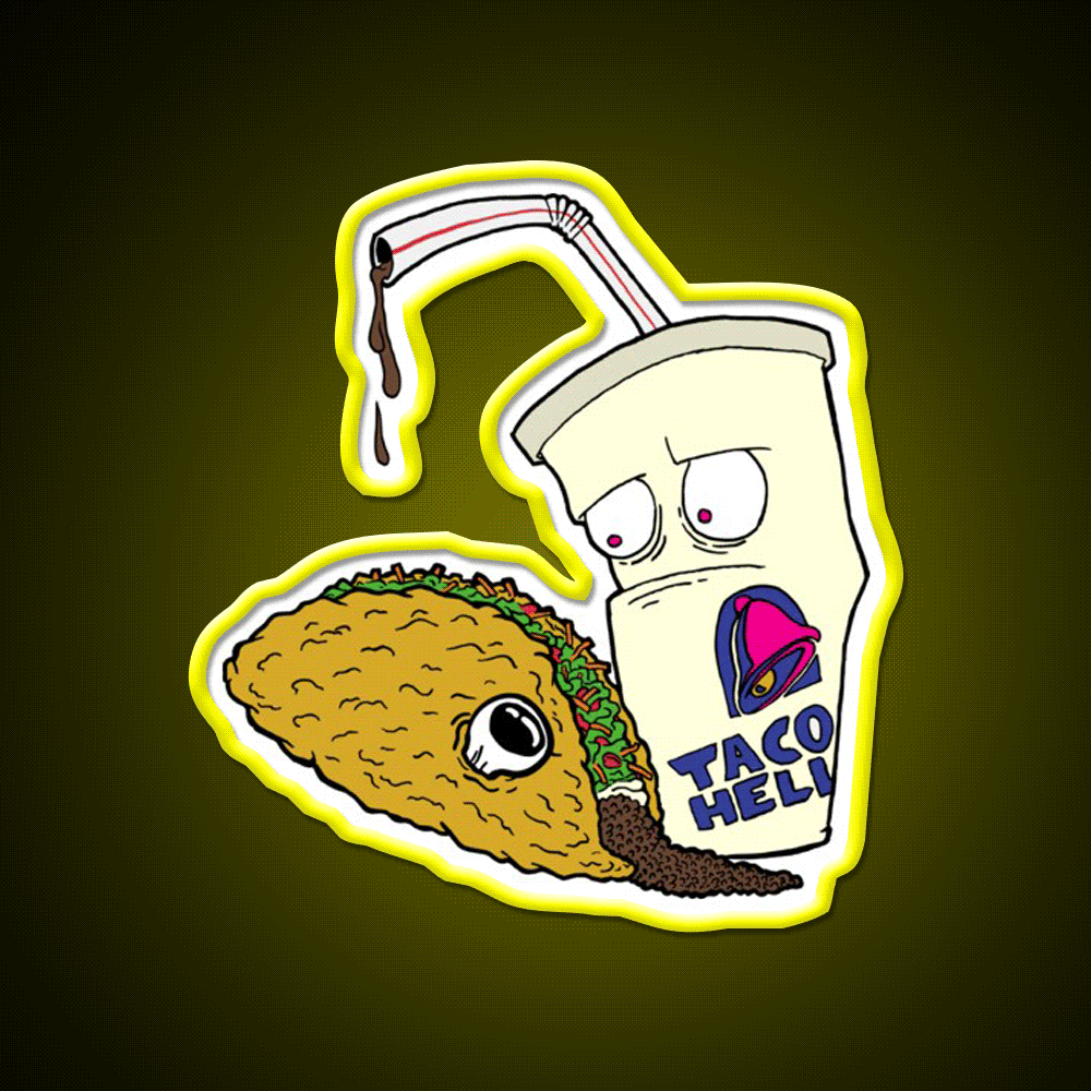 Taco Hell Fast Food Led Neon Sign For Burger Place Rgb Color