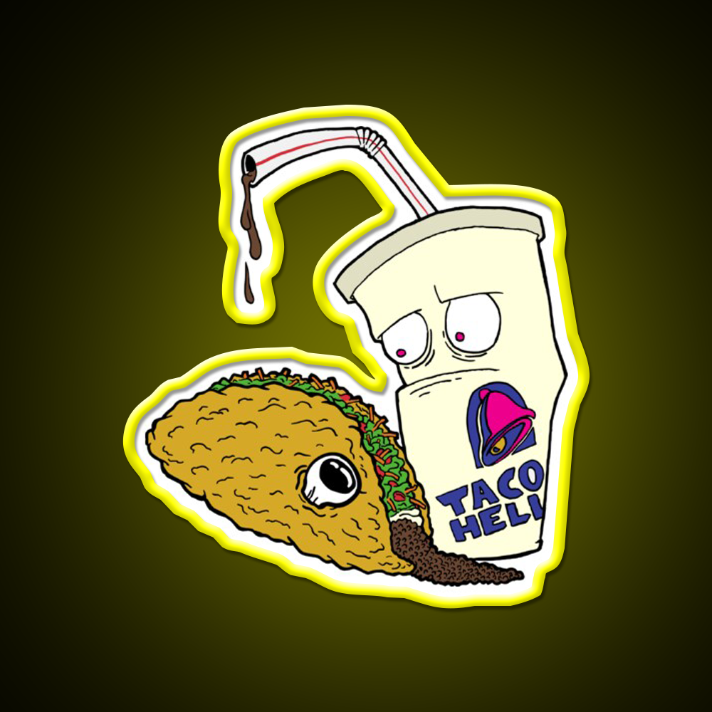 Taco Hell Fast Food Led Neon Sign For Burger Place Rgb Color