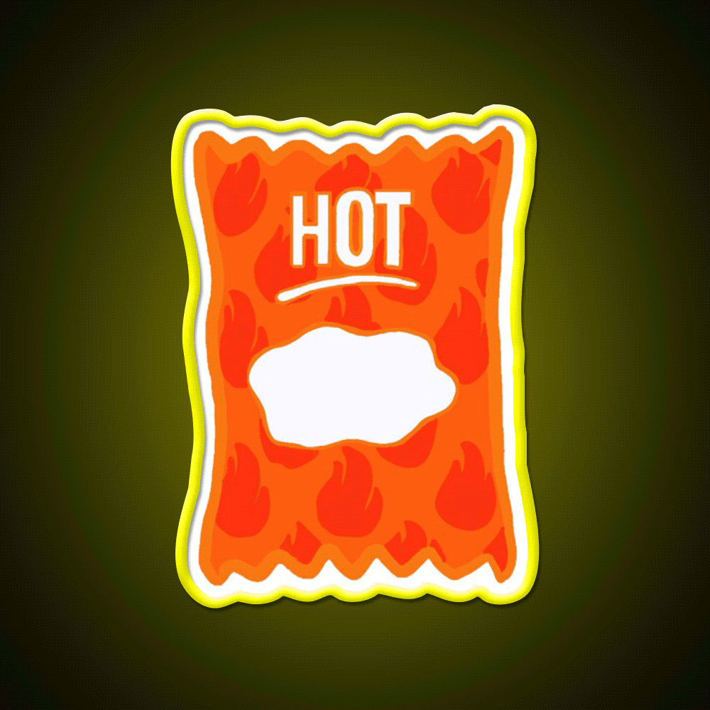 Taco Hot Sauce Snack Food Led Neon Sign Rgb Color - Custom LED neon sign front view