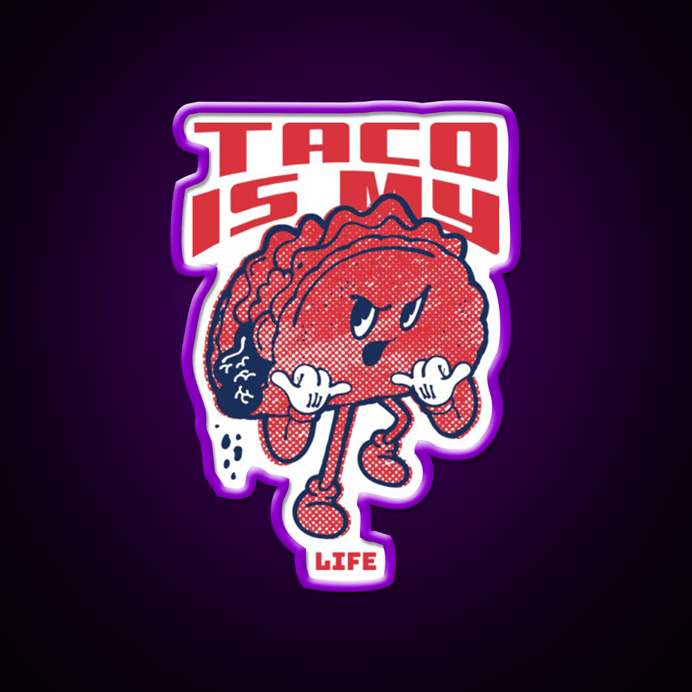 Taco Is My Life Taco Led Neon Sign Mexican Food Sign Wall Light Rgb Color - Shineneon