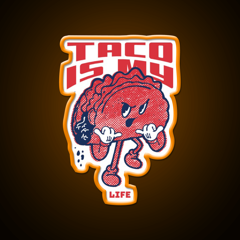 Taco Is My Life Taco Led Neon Sign Mexican Food Sign Wall Light Rgb Color - Shineneon