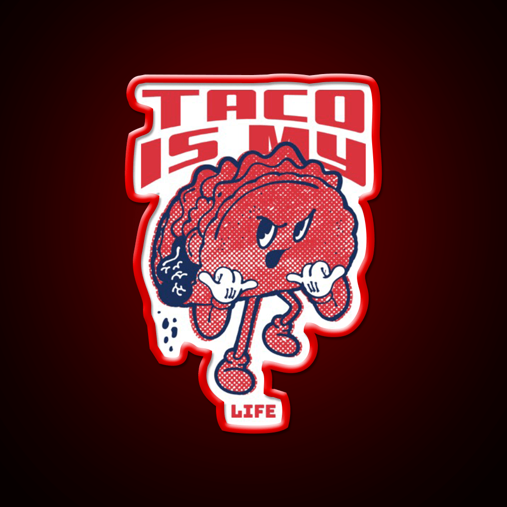 Taco Is My Life Taco Led Neon Sign Mexican Food Sign Wall Light Rgb Color - Shineneon
