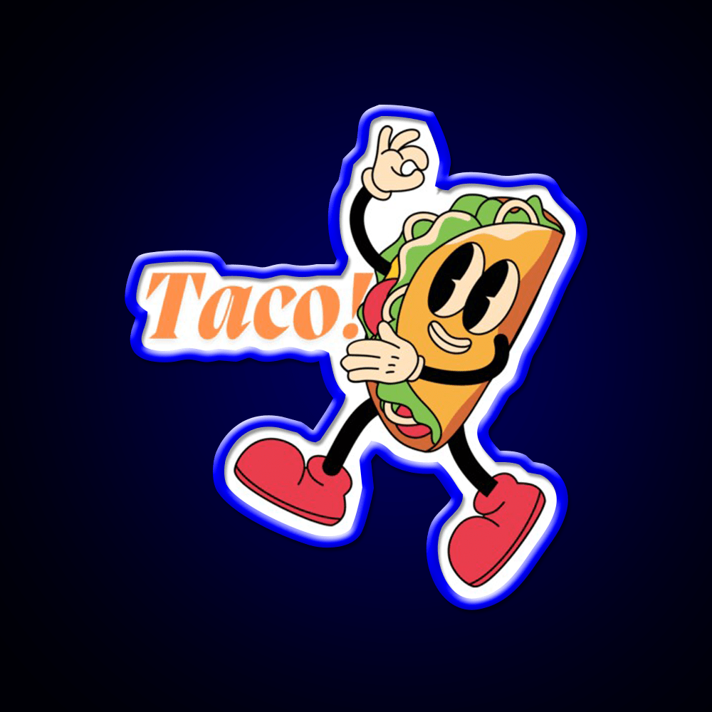 Taco Led Neon Sign Mexican Food Sign Food Neon Sign Kitchen Sign Rgb Color - Shineneon