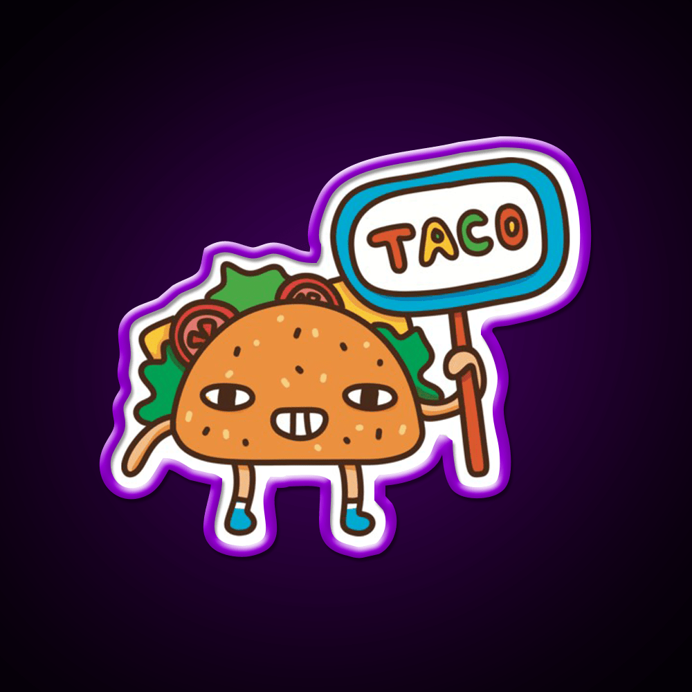 Taco Led Neon Sign Mexican Food Sign Fun Mexican Food Neon Sign Rgb Color - Shineneon