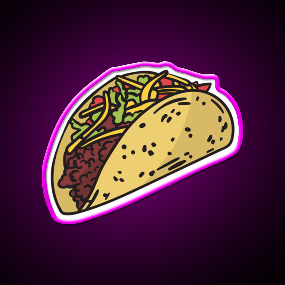 Taco Led Neon Sign Mexican Food Sign Kitchen Light Sign Rgb Color - Shineneon