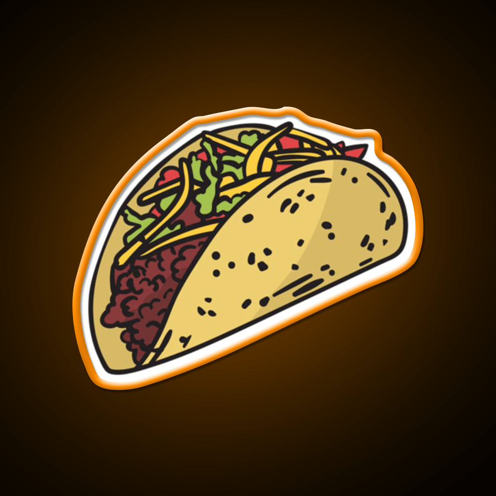 Taco Led Neon Sign Mexican Food Sign Kitchen Light Sign Rgb Color - Shineneon