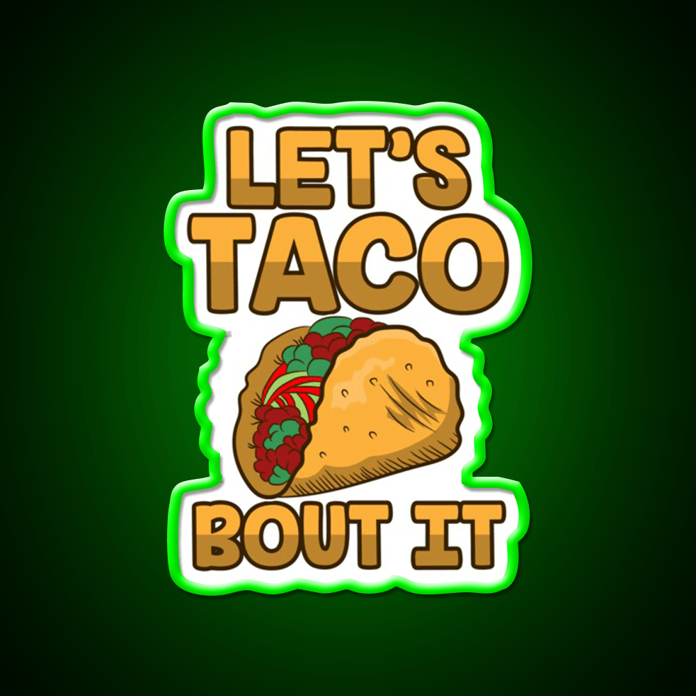 Taco Led Neon Sign Mexican Food Sign Kitchen Sign For Taco Fan Rgb Color - Shineneon