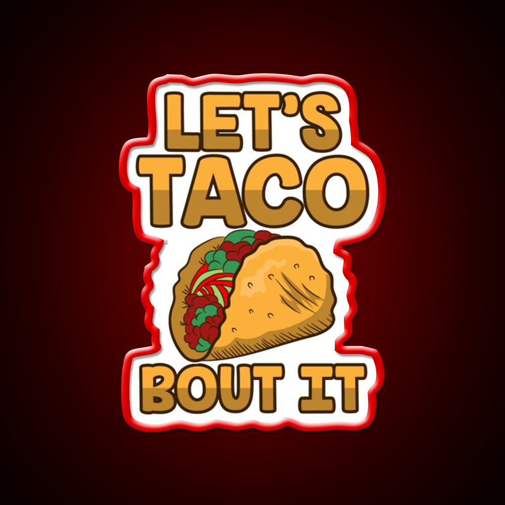 Taco Led Neon Sign Mexican Food Sign Kitchen Sign For Taco Fan Rgb Color - Shineneon