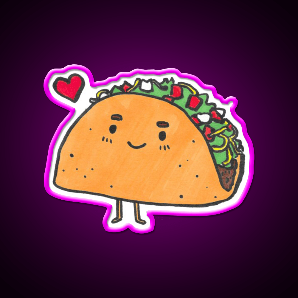 Taco Led Neon Sign Mexican Food Sign Kitchen Taco Sign Rgb Color - Shineneon