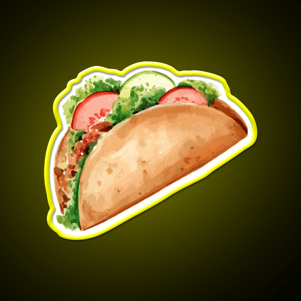 Taco Led Neon Sign Mexican Food Sign Led Sign Gift Rgb Color - Shineneon