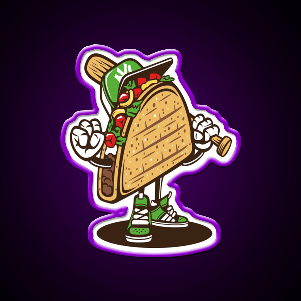 Taco Led Neon Sign Mexican Food Sign Taco Fan Rgb Color - Shineneon