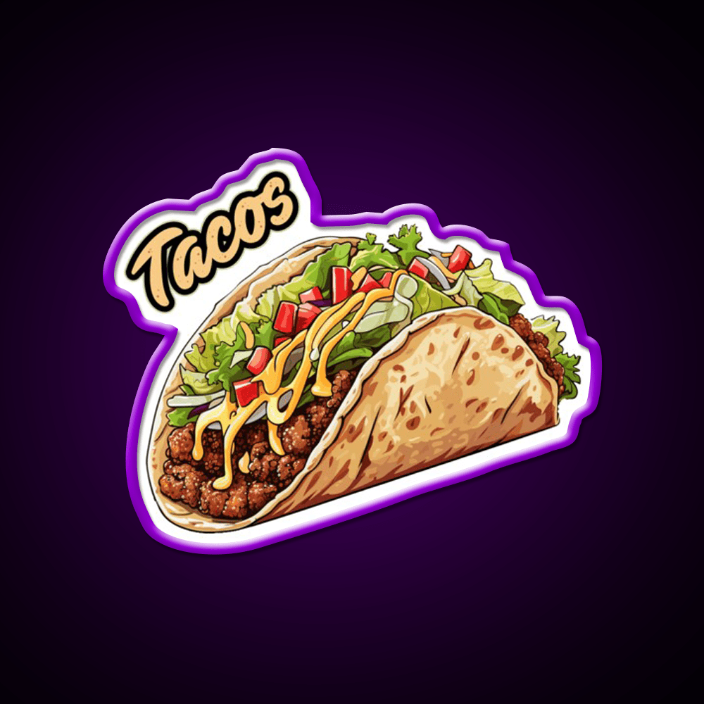 Taco Led Neon Sign Mexican Food Sign Wall Light Rgb Color - Shineneon