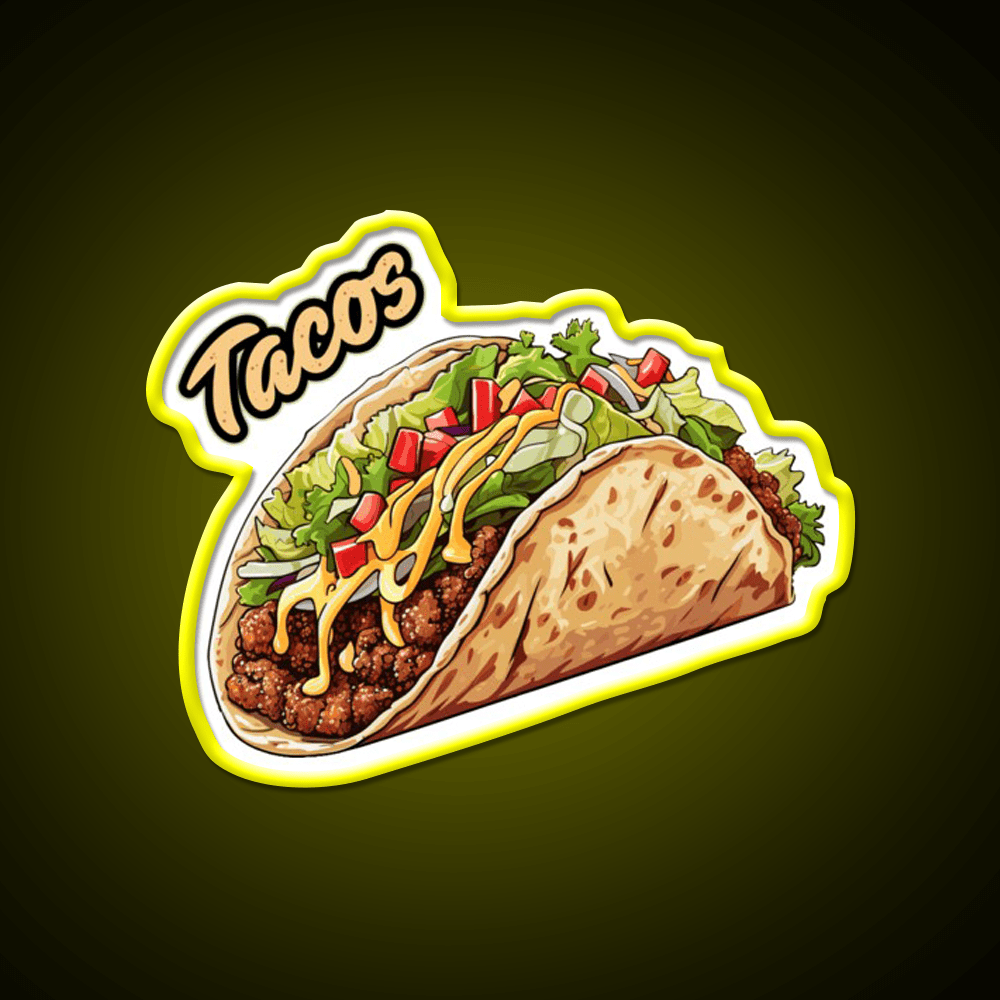 Taco Led Neon Sign Mexican Food Sign Wall Light Rgb Color - Shineneon